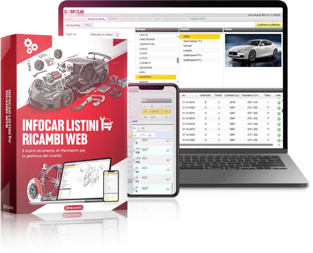 Listini ricambi web